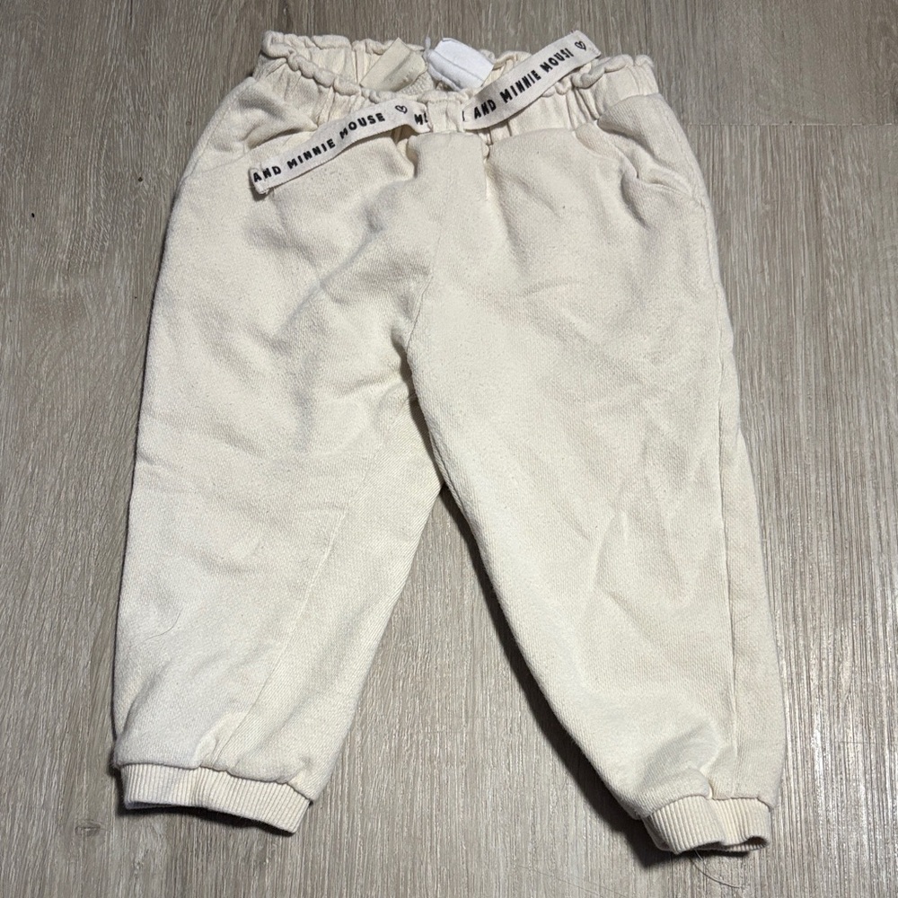 Zara Disney Cream Kids Jogger Pants